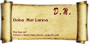 Doba Marianna névjegykártya